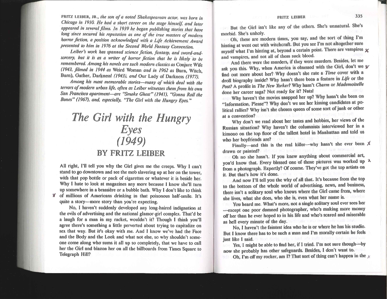 Preview of Leiber - The Girl with the Hungry Eyes
